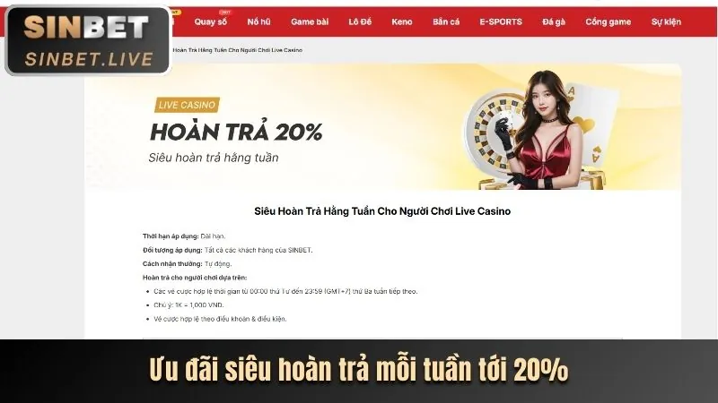 Ưu đãi chào mừng thành viên mới Sinbet